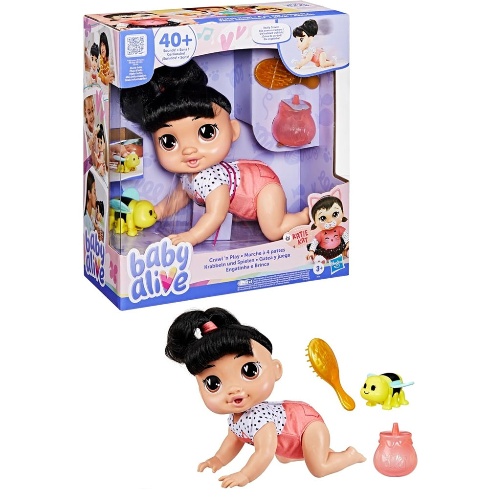 Boneca Baby Alive Katie Kat Engatinha e Brinca - Hasbro