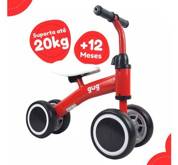 Bicicleta Para Bebês Sem Pedal Treinar Equilíbrio 4 Rodas