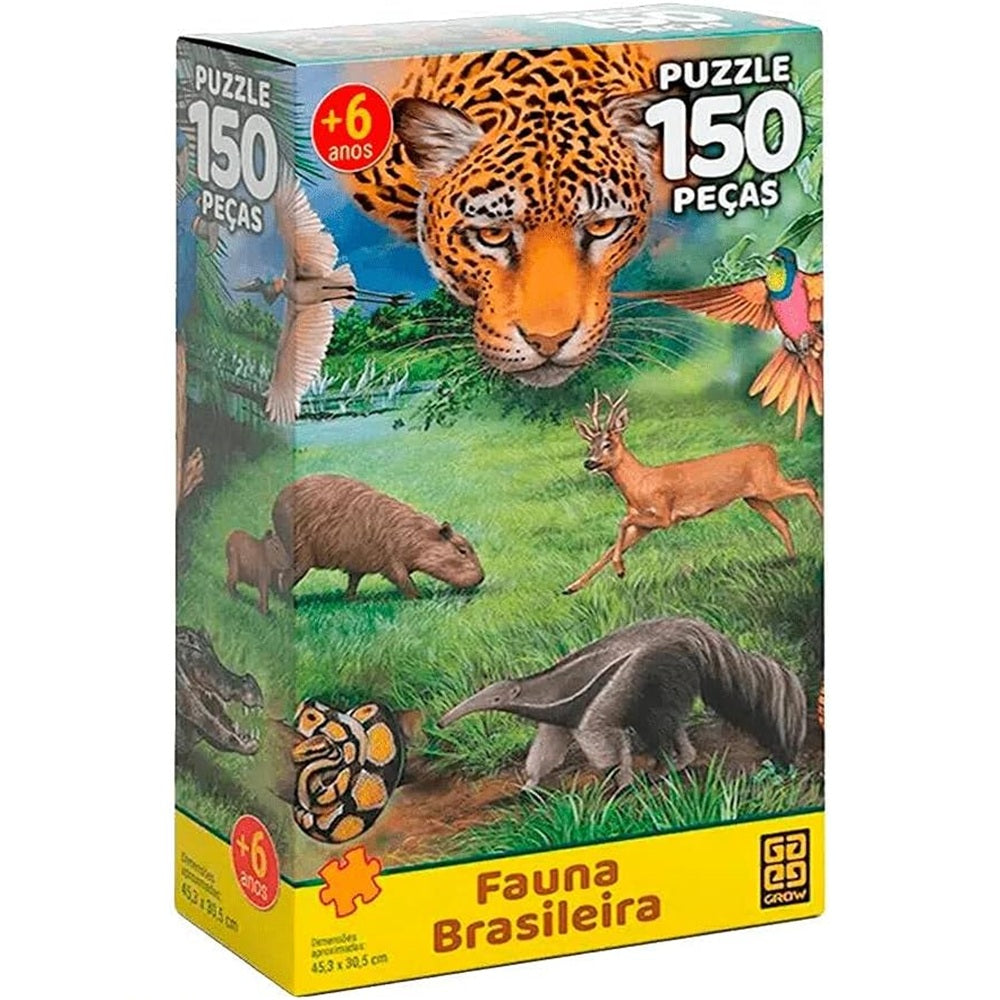 Quebra-cabeça 150 Peças Fauna Brasileira - Grow