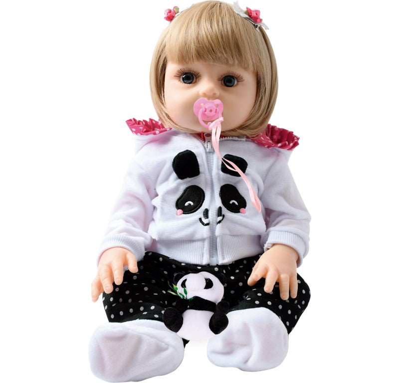 Boneca Bebê Reborn Realista Olhos Azuis com Acessórios Baby Star