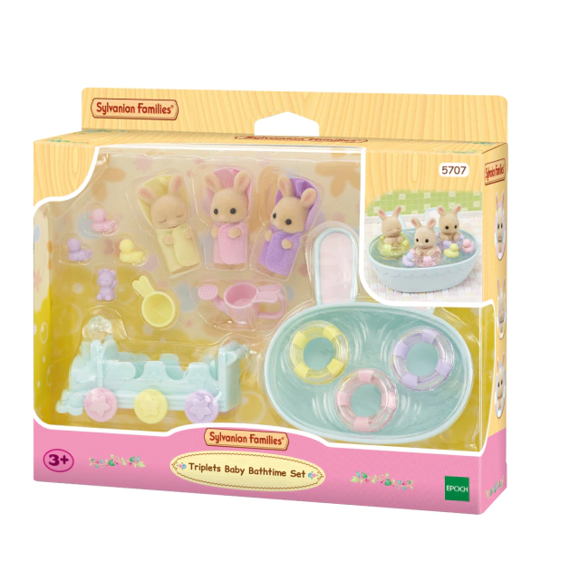 Sylvanian Families - Conjunto Hora Do Banho Trigêmeos