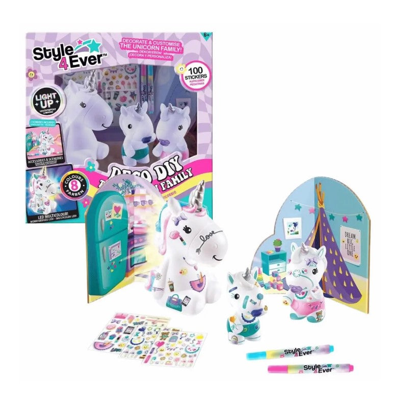 Decore Sua Luminária Familia Unicórnio - Fun