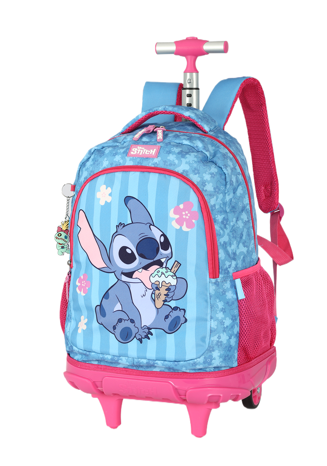 Kit Escolar Stitch Sorvete – Mochila de Rodinha + Lancheira + Estojo – Luxcel