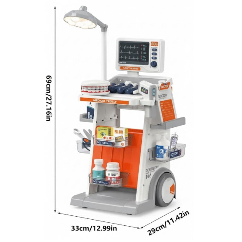 Kit Carrinho de Médico com Acessórios - SHINY TOYS