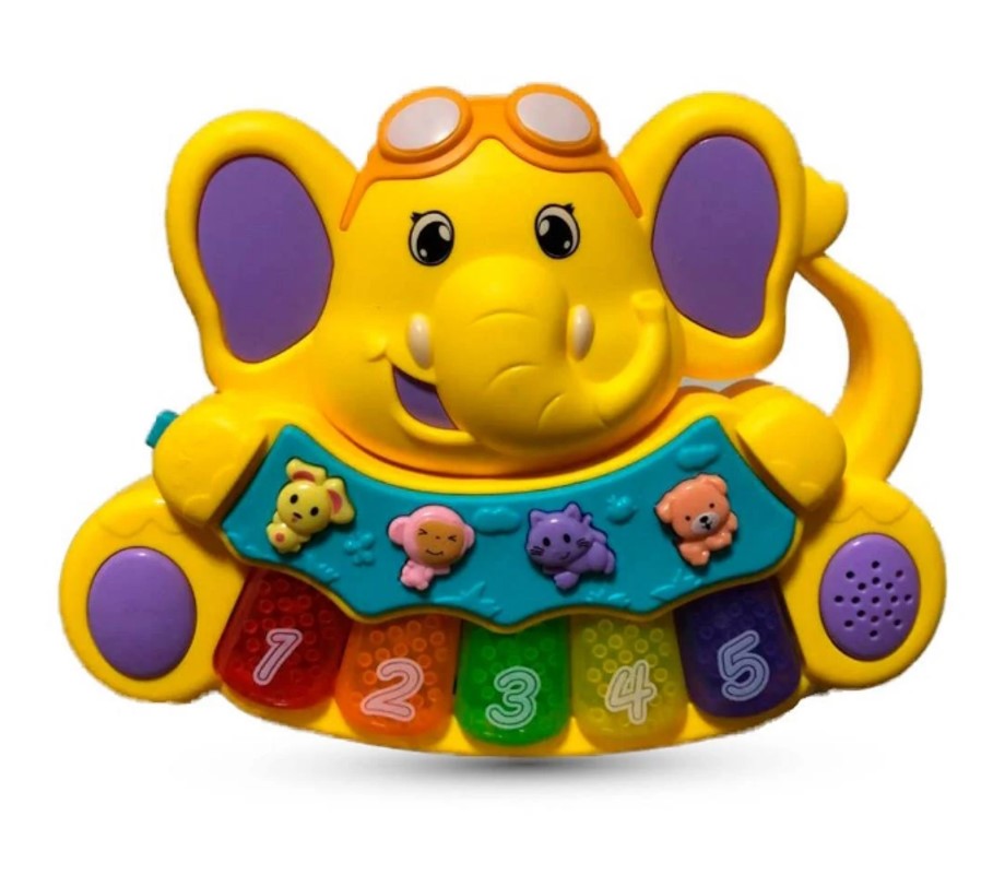 Teclado Infanti Elefante Musical Com Som