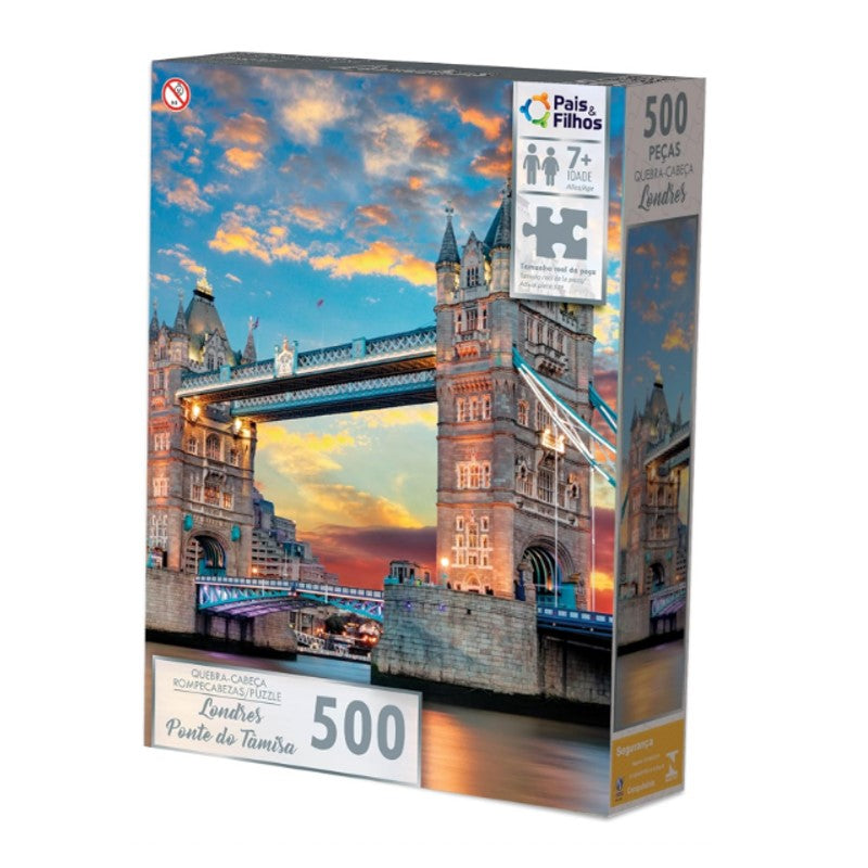 Quebra-Cabeça 500 Peças Londres Ponte do Tamisa - Pais & Filhos