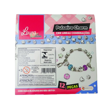 Kit Pulseira Charm Infantil Laura Fashion - Shiny Toys
