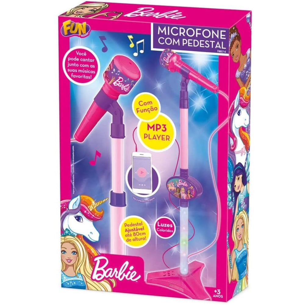 Barbie Microfone Dreamtopia com Pedestal - Fun