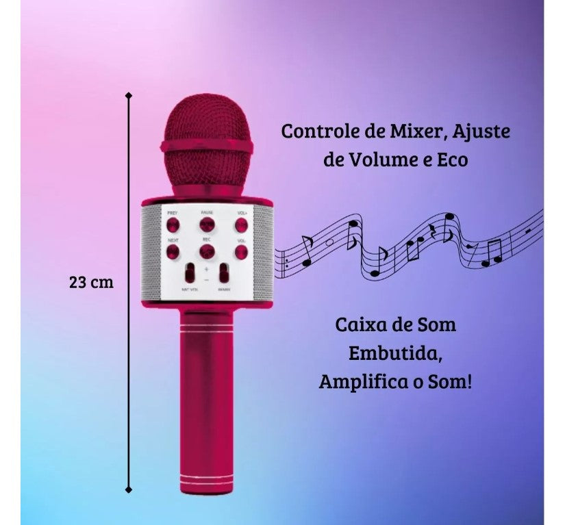 Microfone Infantil Star Voice Bluetooth Rosa - Zoop Toys