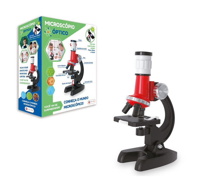 Microscópio Óptico Infantil - Vermelho