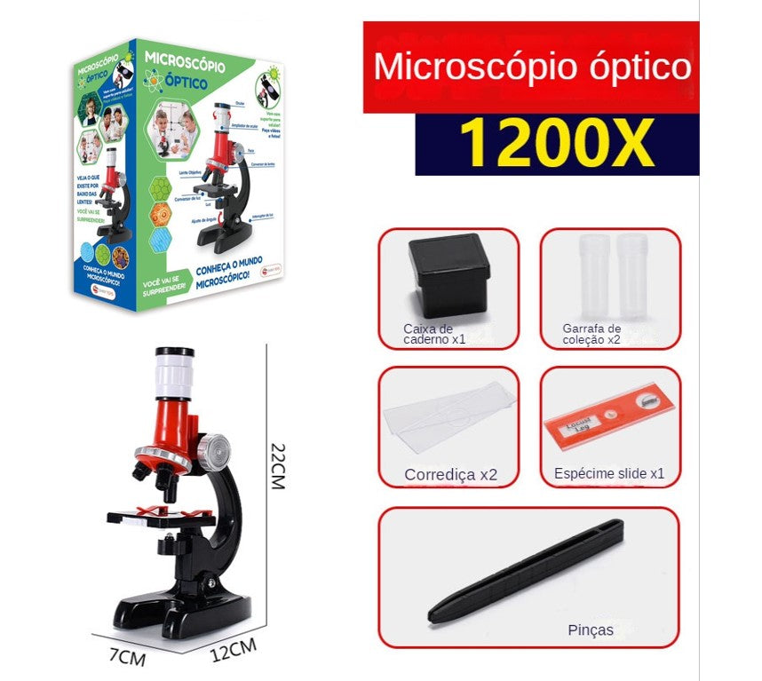 Microscópio Óptico Infantil - Vermelho