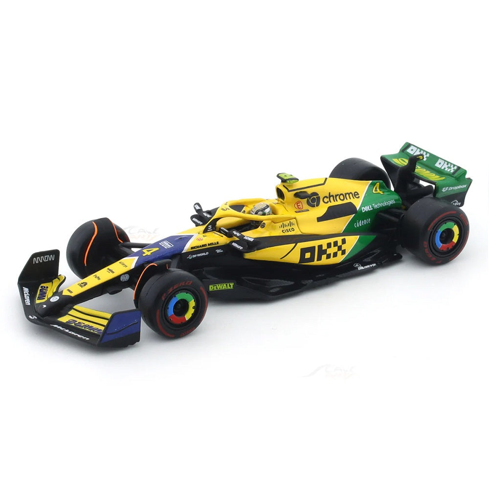 Miniatura Fórmula 1 Mclaren MCL38 2024 Senna Lando Norris C/Piloto - Bburago