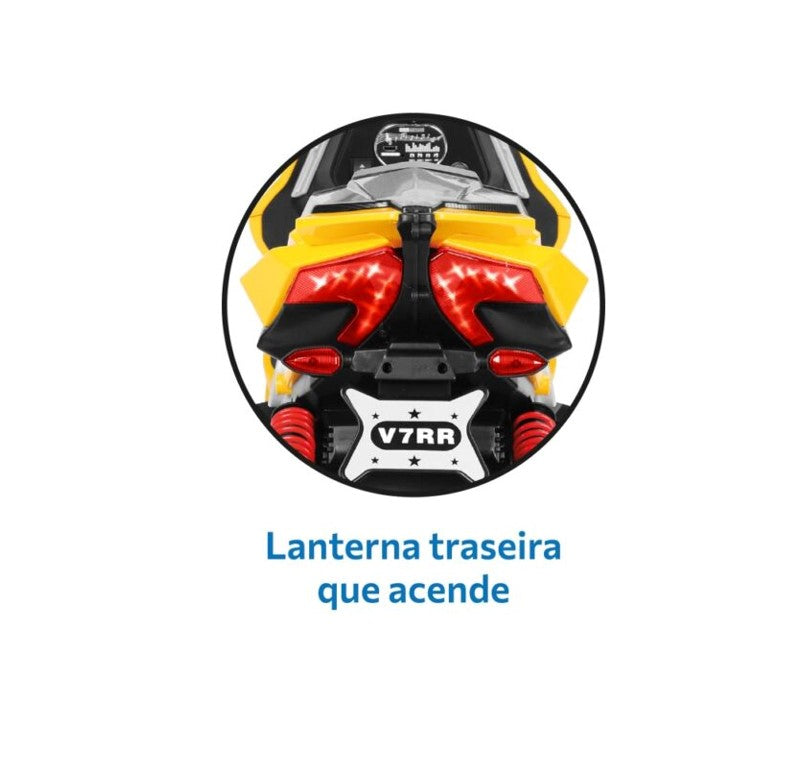 Moto Elétrica Infantil 12v Scooter Sport Amarela - Bandeirante