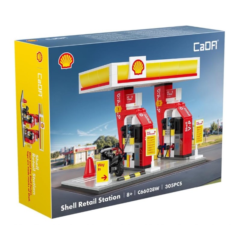 Blocos De Montar Posto De Gasolina Shell Mini - FUN
