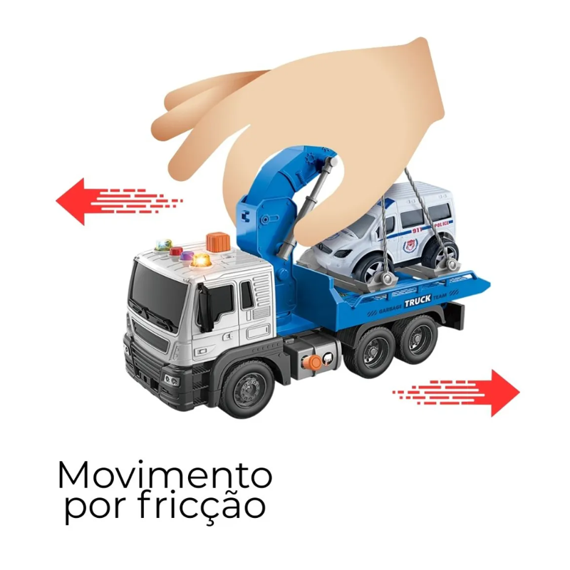 Caminhão Serviços a Fricção com Luz e Som - DM Toys