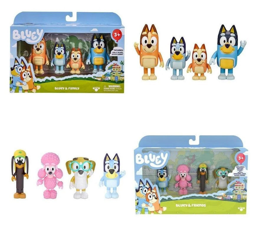 Mini Figuras Bluey Story Pack 4 Bonecos 7910 - Candide