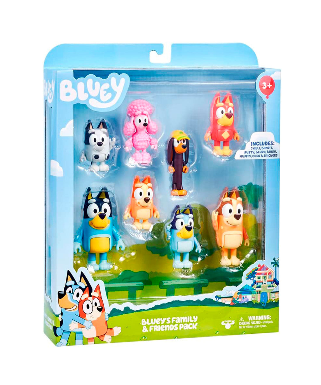 Boneco Bluey - Conjunto de Mini Figuras Bluey Família