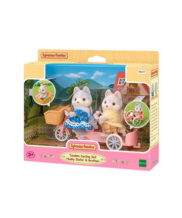 Sylvanian Families - Bicicleta Dupla Irmãos Huskys