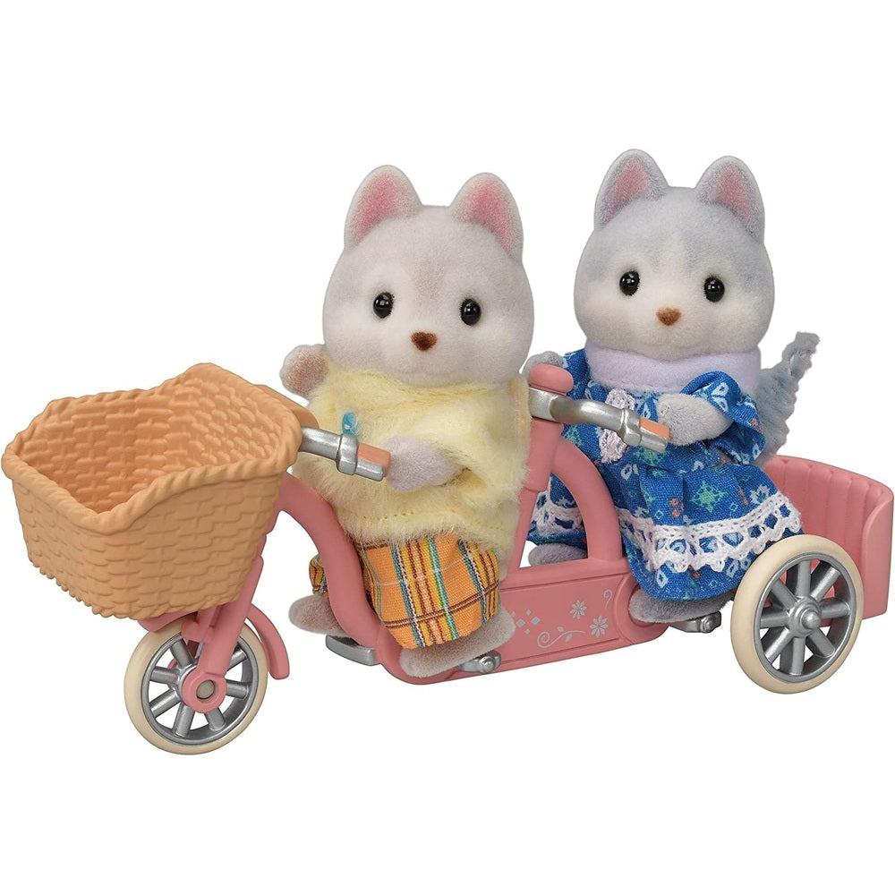 Sylvanian Families - Bicicleta Dupla Irmãos Huskys