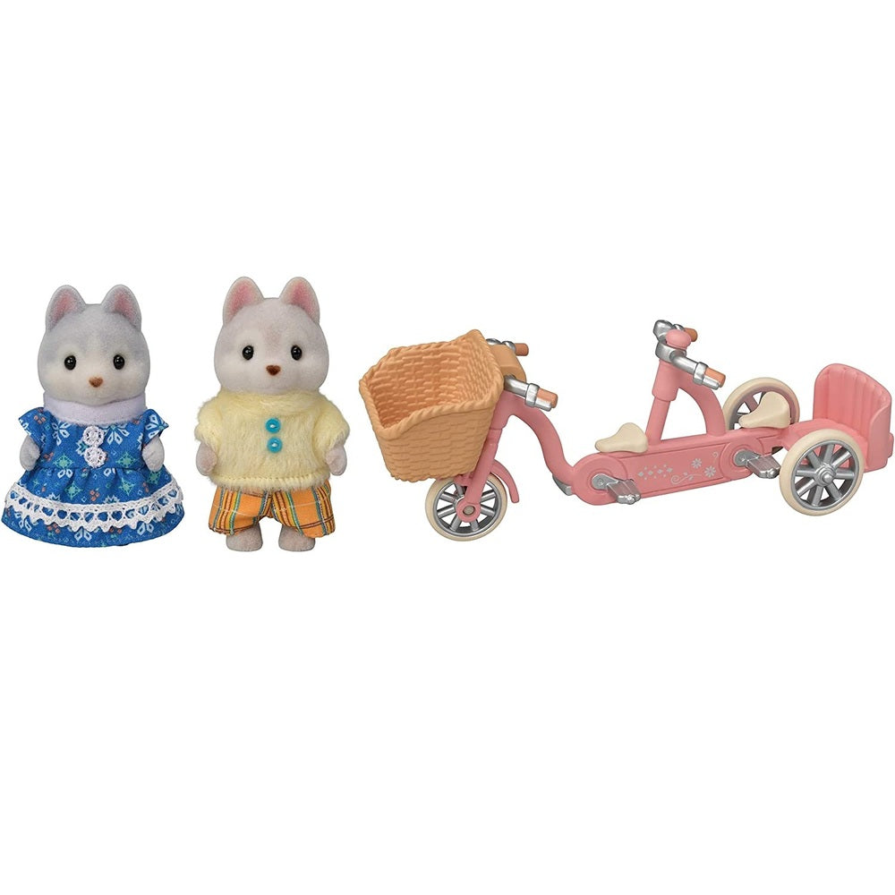 Sylvanian Families - Bicicleta Dupla Irmãos Huskys