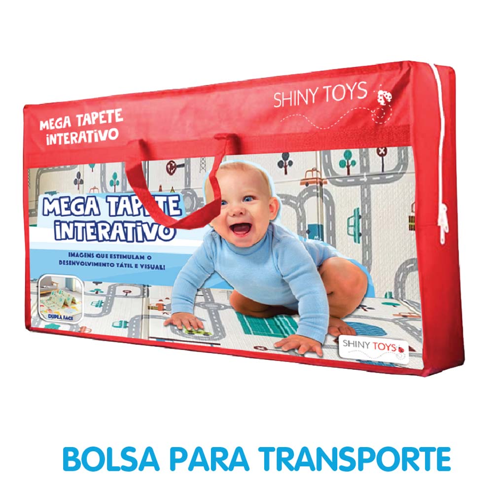Tapete De Atividades Dupla Face Pista De Carrinho Zoo