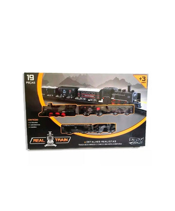 Locomotiva Real Train Super Trilho - Zoop toys