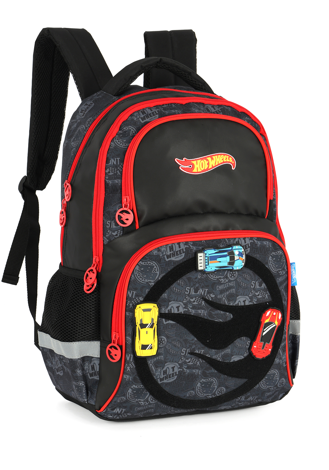 Mochila Hot Wheels Luxcel com 3D Carros em Alto-Relevo Escolar Juvenil