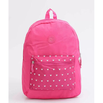 Mochila Escolar Feminina Corações G Rosa - Clio