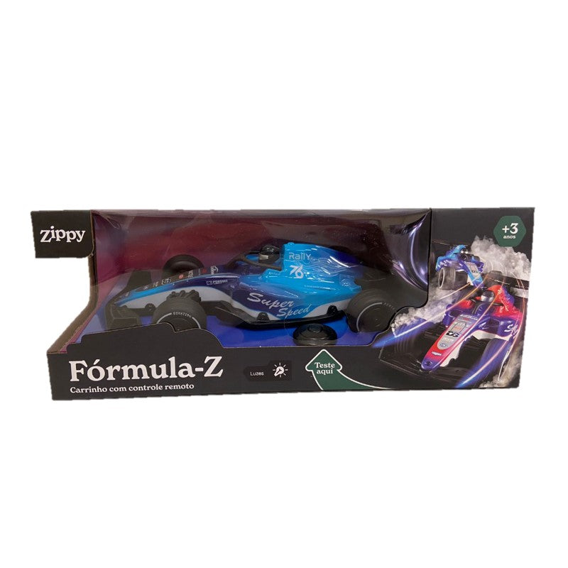 Carrinho Controle Remoto Com Luz Formula Z Azul - Zippy