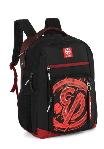 Mochila de Costas G Enaldinho Oficial | Preta e Vermelha | Up4You | Material Escolar