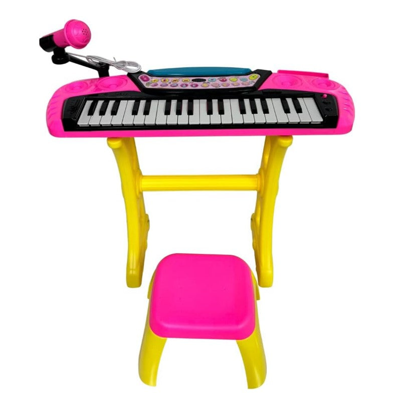Barbie Teclado Musical Fabuloso com Microfone e Banquinho - Fun