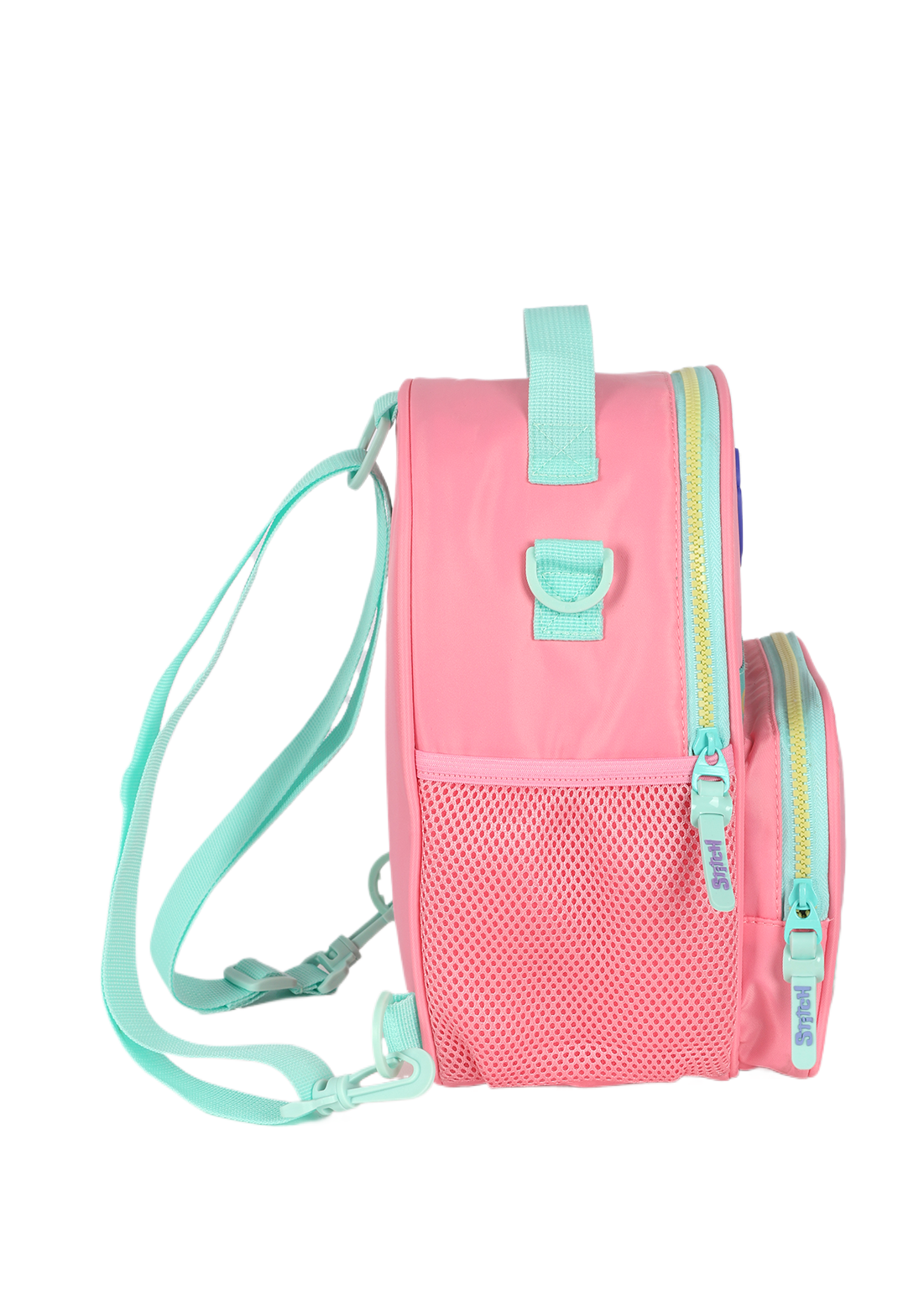Lancheira Térmica Stitch Disney Luxcel | Rosa Salmão e Turquesa | Ohana | Alça de Costas