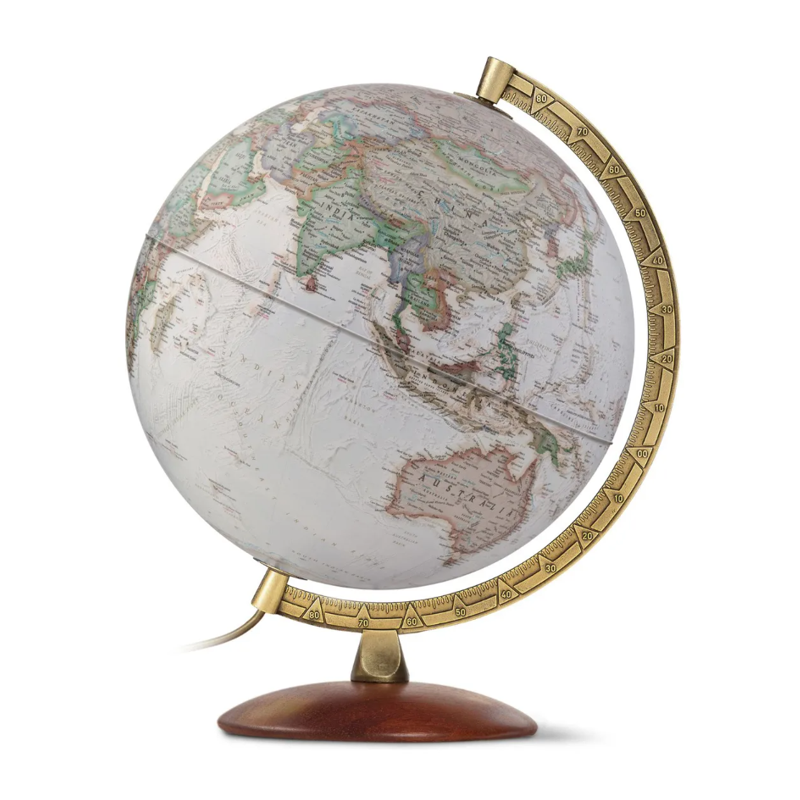 Globo Terrestre National Geographic com Luz Gold Executive