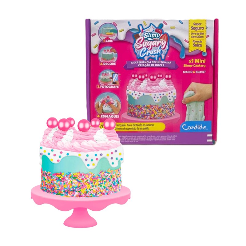 Mini Kit Slime de Bolo Slimy Sugary Crush - Candide