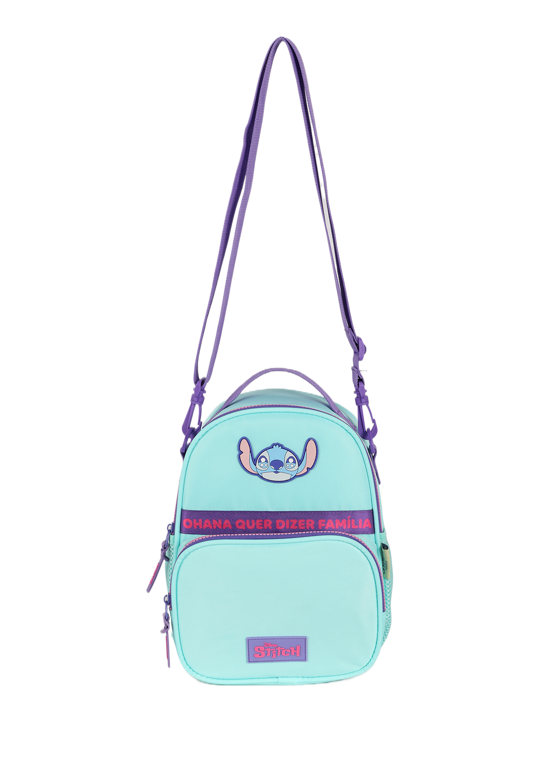 Lancheira Térmica Stitch Disney Luxcel | Turquesa e Roxo | Ohana | Alça de Costas