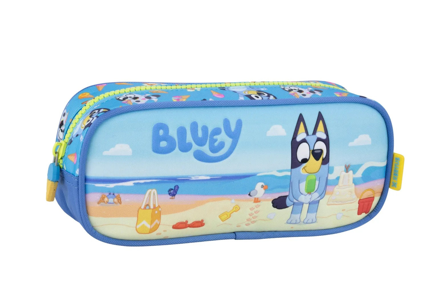 Estojo Bluey na Praia Xeryus Oficial - Qualidade e Organização para o Material Escolar