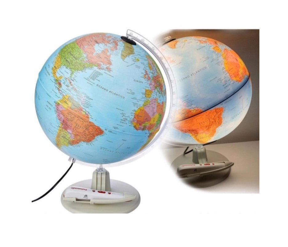 Globo Terrestre Com Luz Parlamondo 30cm - Tecnodidattica