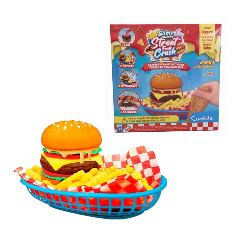 Mini Kit de Slime de Hamburger Slimy DIY Street Food Crush - CANDIDE