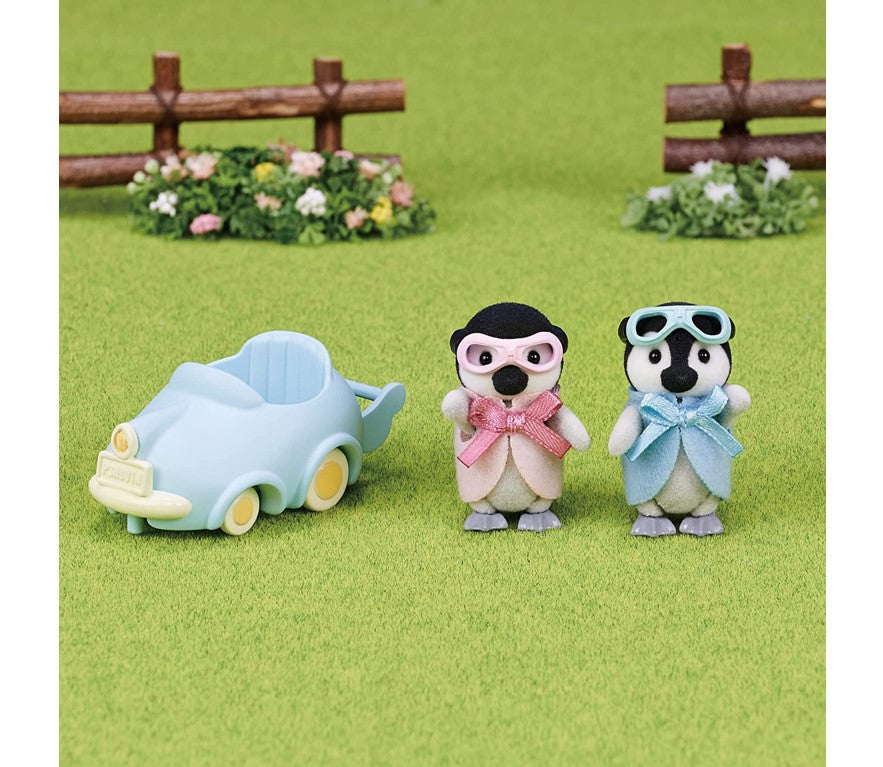 Sylvanian Families - Carrinho De Brincar Dos Bebes Pinguins
