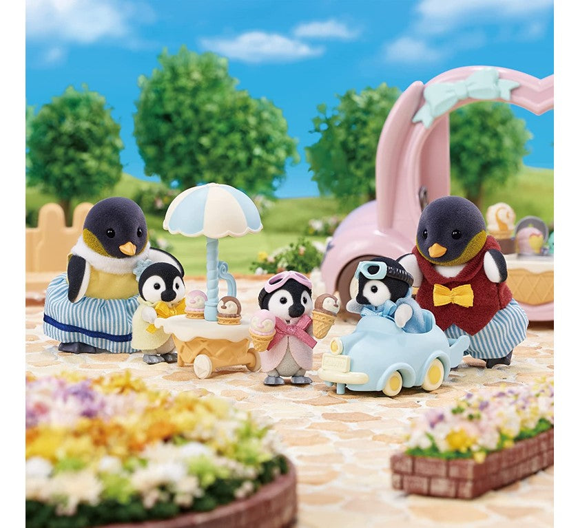 Sylvanian Families - Carrinho De Brincar Dos Bebes Pinguins