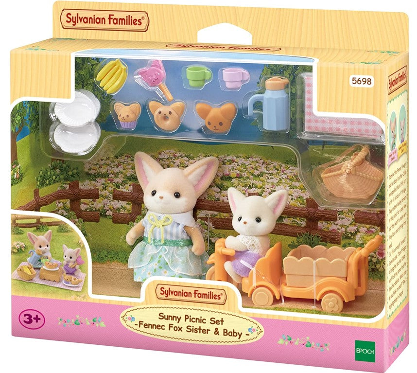 Sylvanian Families Piquenique Ensolarado Irmã e Bebê Raposas-do-Deserto