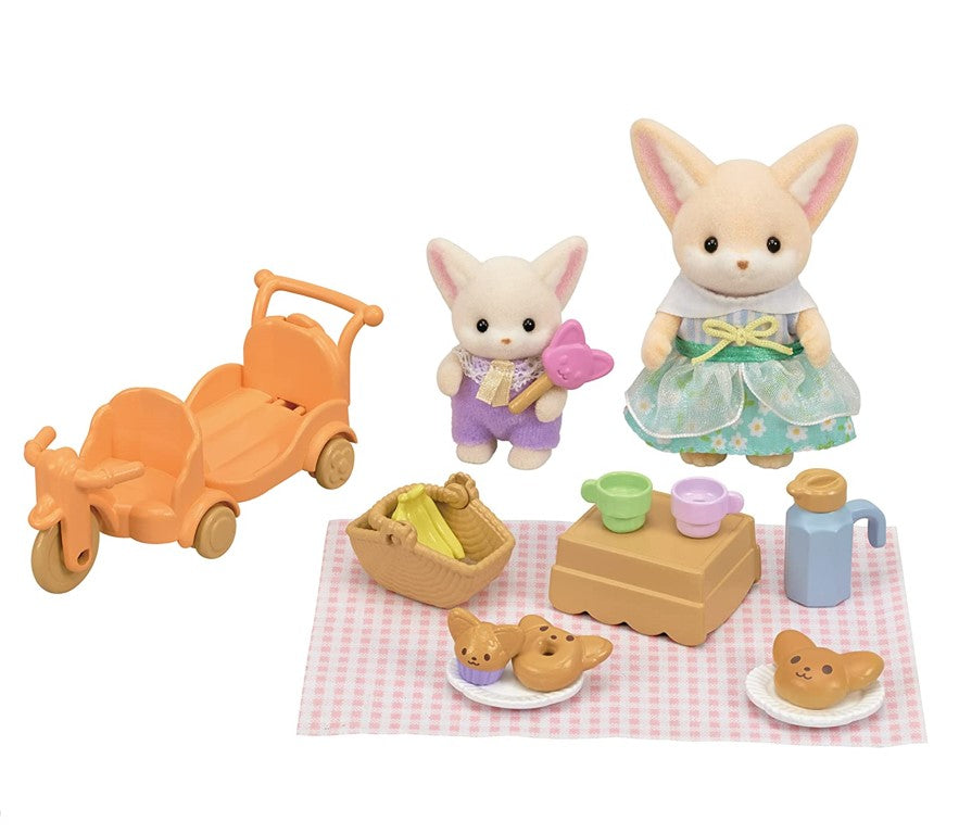Sylvanian Families Piquenique Ensolarado Irmã e Bebê Raposas-do-Deserto