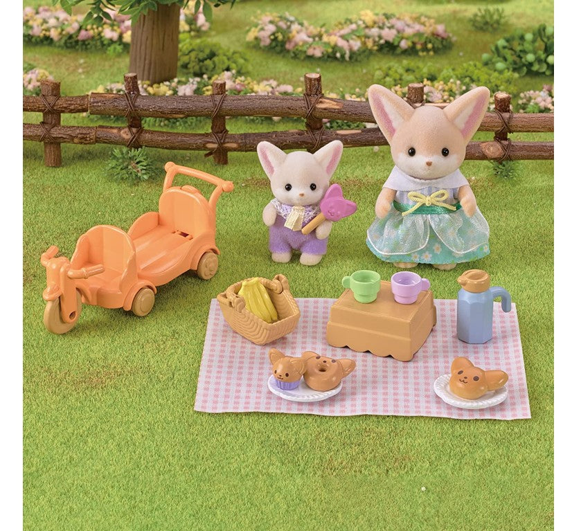 Sylvanian Families Piquenique Ensolarado Irmã e Bebê Raposas-do-Deserto