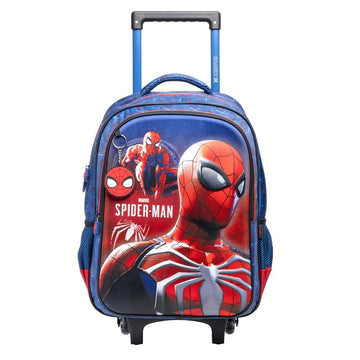 Mochila com Rodinhas Homem-aranha Marvel 17 com Chaveiro – Para os Pequenos Heróis Que Encaram o Dia com Atitude!