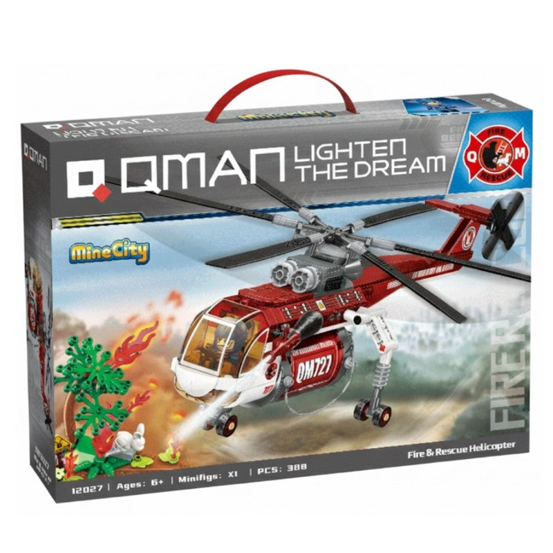 Mine City Helicóptero de Resgate e Incêndio - KEEPPLAY