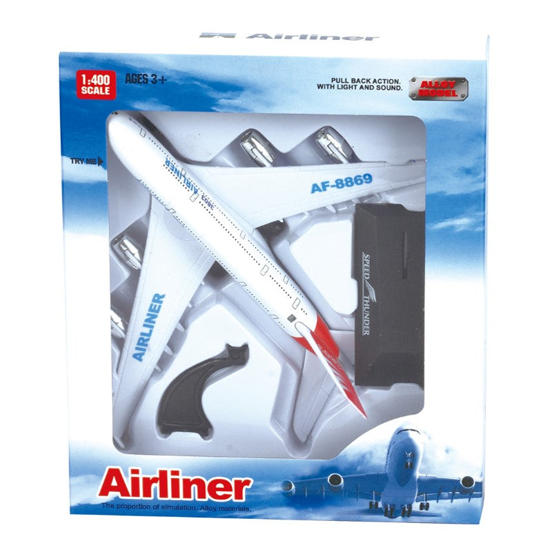 Avião de Brinquedo Airliner com luz e som - SHINY TOYS