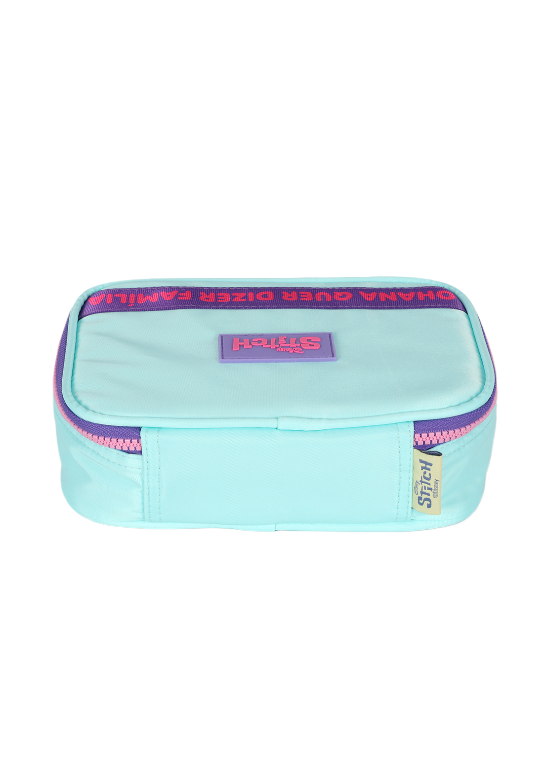Estojo Box Organizador Stitch Disney Luxcel Turquesa e Roxo Ohana