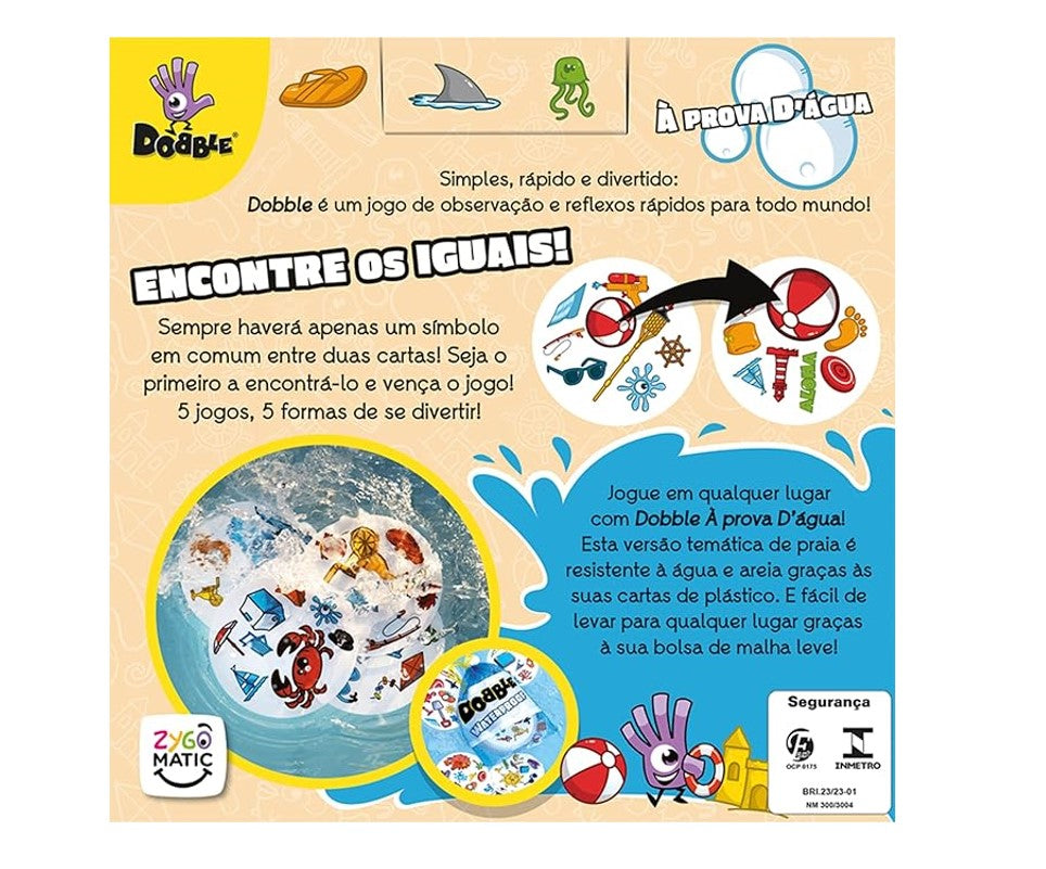 Jogo De Cartas Dobble À Prova DAgua - Galápagos Jogos