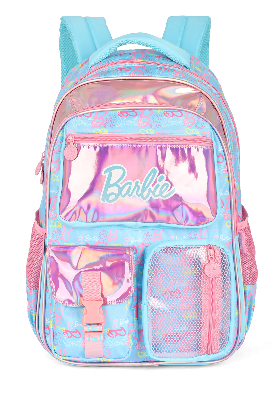 Mochila de Costas G Barbie AZUL Holográfica Luxcel | Brilho, Estilo e Amplo Espaço!