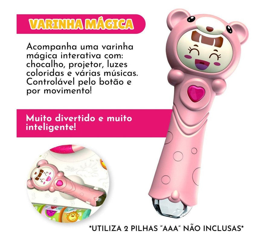 Apoiador Infantil Didatico Musical Rosa - Zoop Toys